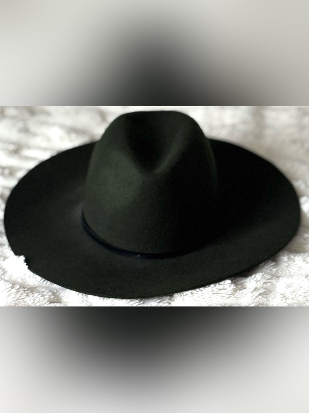Old Navy 100% Wool Wide-Brim Fedora Hat Green Size L-XL - Picture 2 of 3